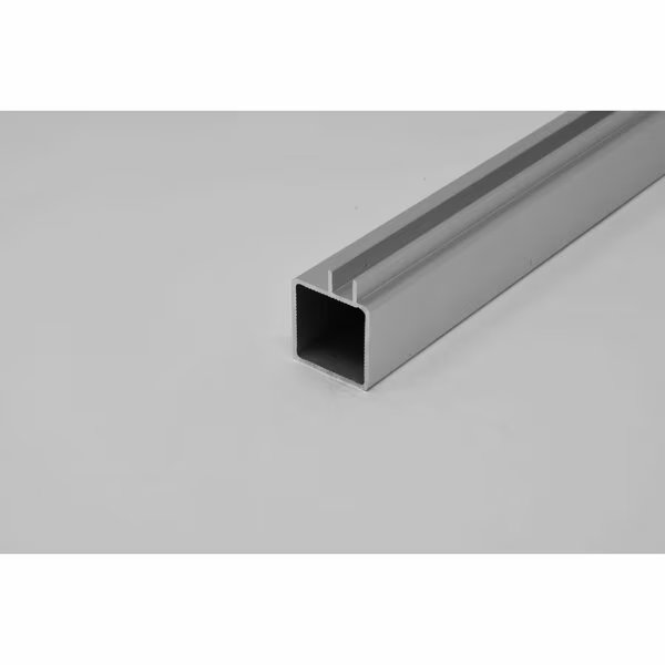Single Captive Fin Extrusion for 1/4in Panel Panel  White, 36in L x 1in W x 1in H, QR 1 End, Eztube, Mfr#: 100-250 WH 1QR 3